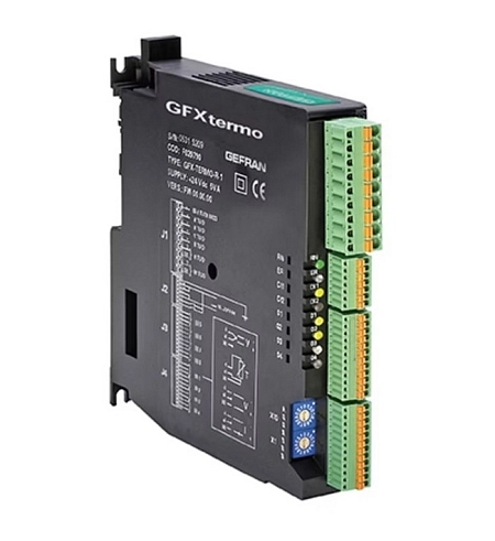 Čtyřsmyčkový PID regulátor GEFRAN GFXTERMO4 na DIN lištu